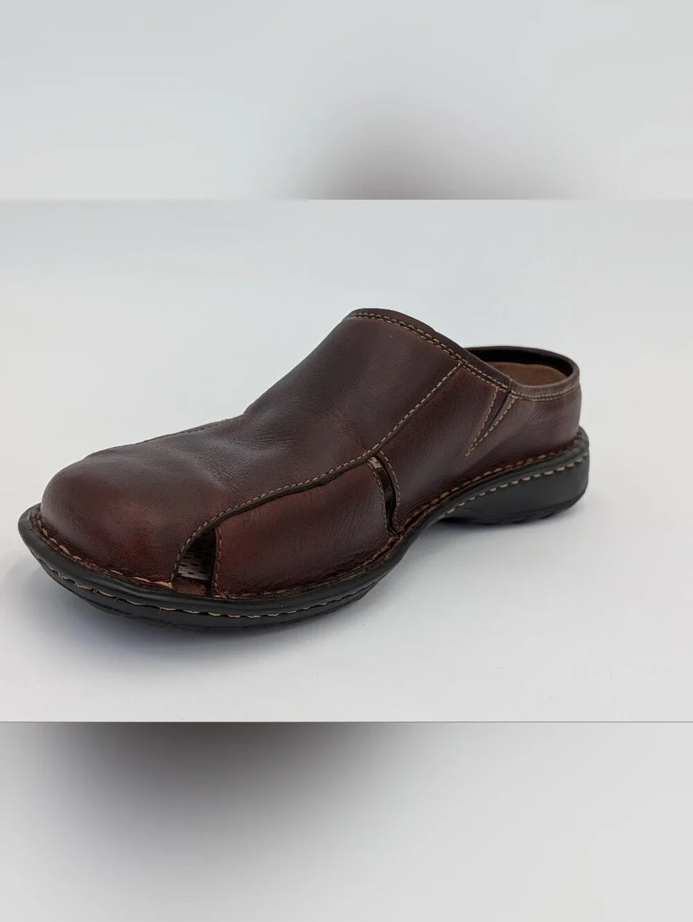 Born Size 10.5 Men's Brown Genuine Handmade Leather Loafer Sandals